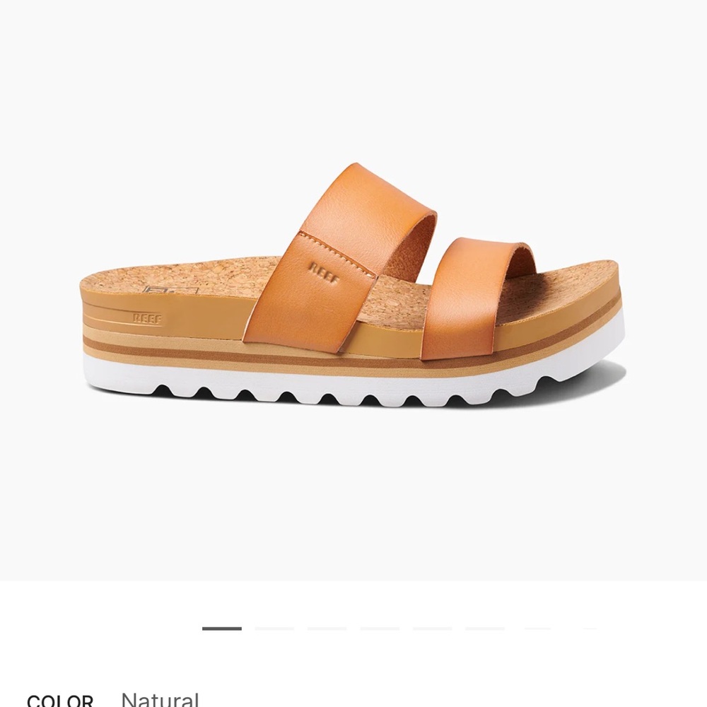 Reef Women's Cushion Vista Hi Tan Slide Sandals